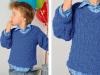 Stickad tröja för en pojke: modell, mönster, beskrivning och diagram